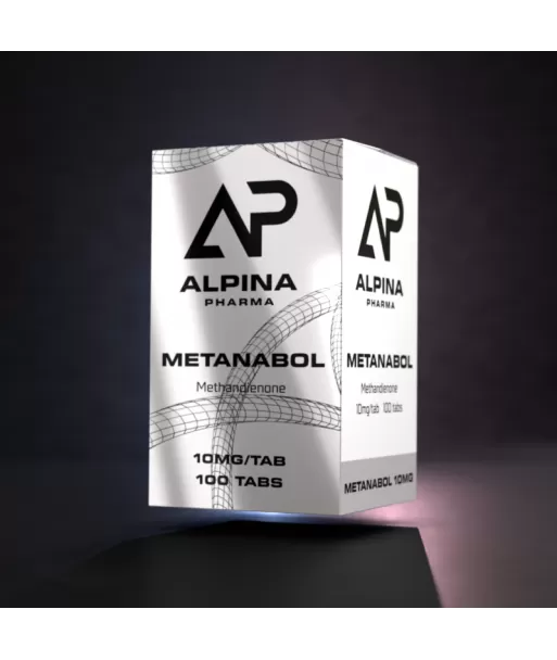 Alpina Pharma Metanabol 10 mg per tablet, verpakking met 100 tabletten methandienone